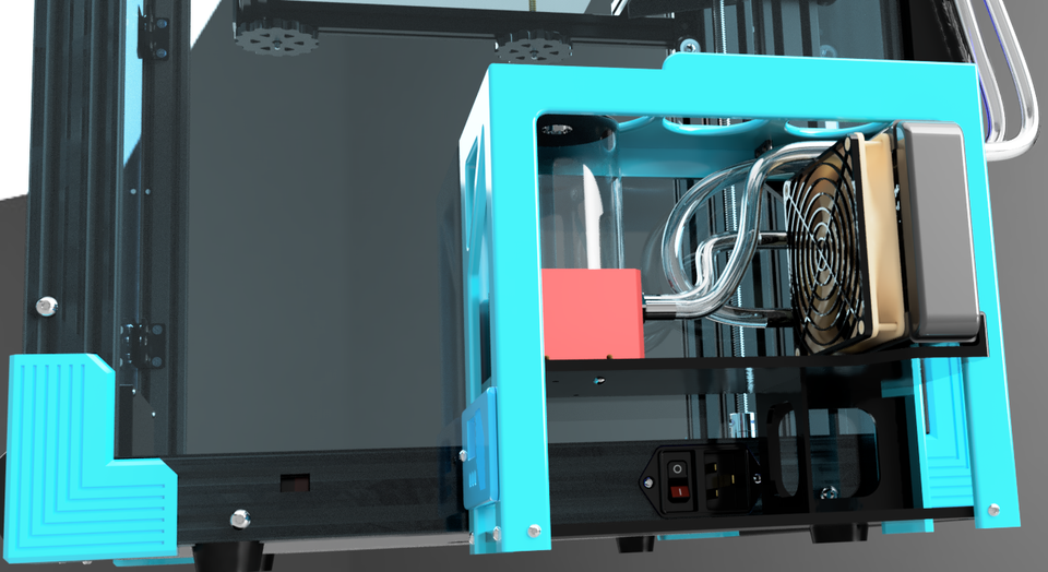 Ender 6 Liquid cooled 3D CAD Model Library GrabCAD