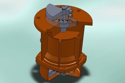 Vibrating motor with flange