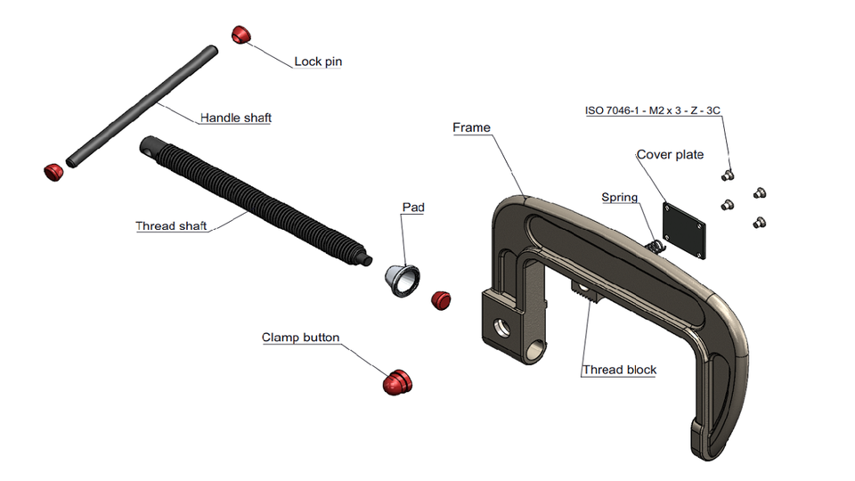 Cclamp in SolidWorks 3D CAD Model Library GrabCAD