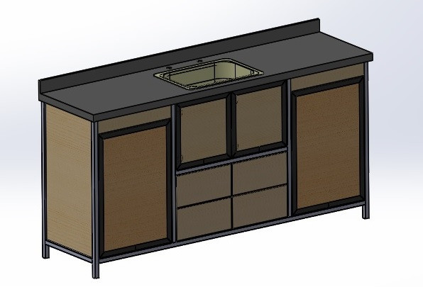 mueble de cocina | 3D CAD Model Library | GrabCAD