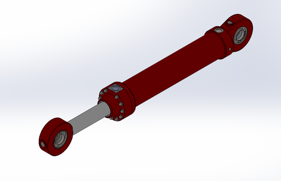 hydraulic cylinder 3D CAD Model Library GrabCAD