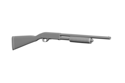 High poly pump action shotgun
