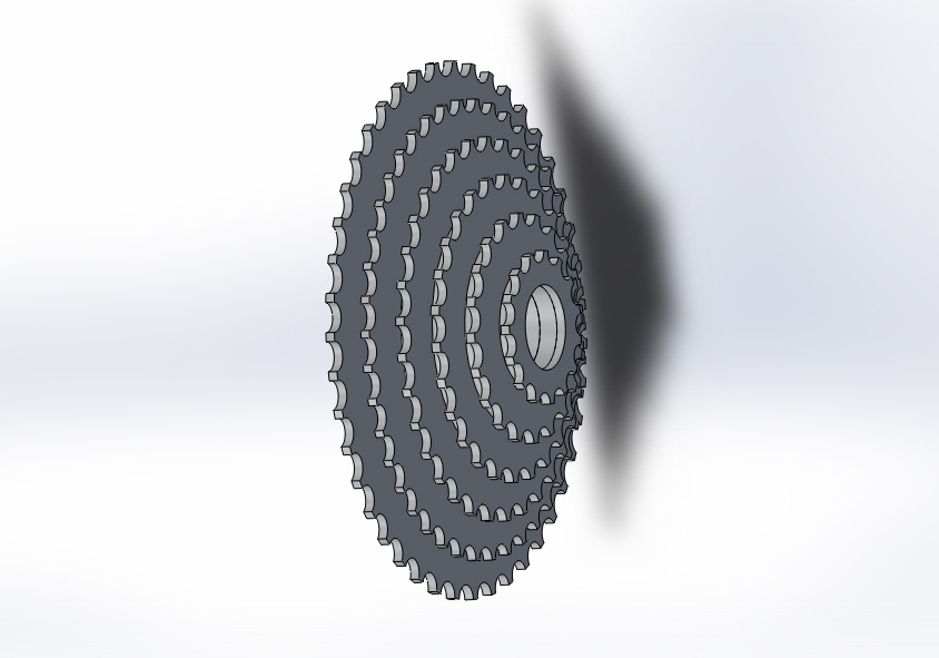 Bike gear 3D CAD Model Library GrabCAD