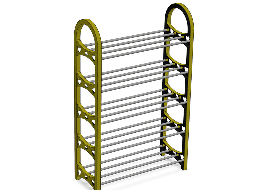 Shoe Rack Design 1 3D CAD Model Library GrabCAD