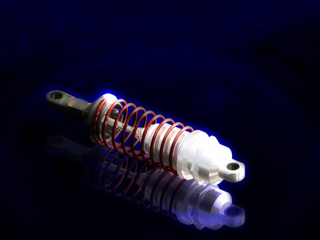 RC Car shock absorber with 10mm play in spring.
