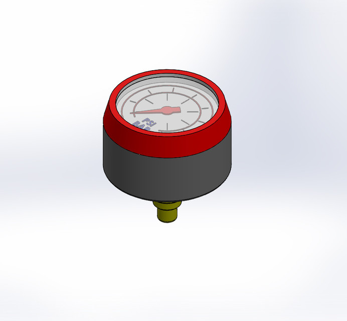 Pressure Gauge 3D CAD Model Library GrabCAD