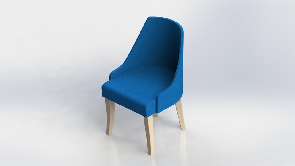 chair (sandalye) 3D CAD Model Library GrabCAD