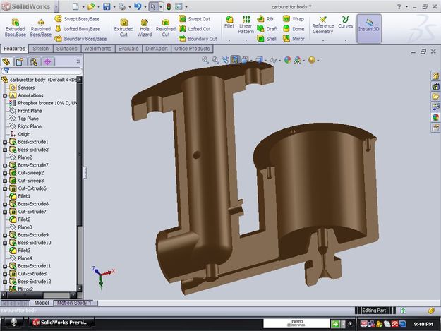 Simple Carburettor body