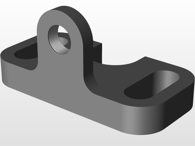 Model with internal thread of pitch 1 mm