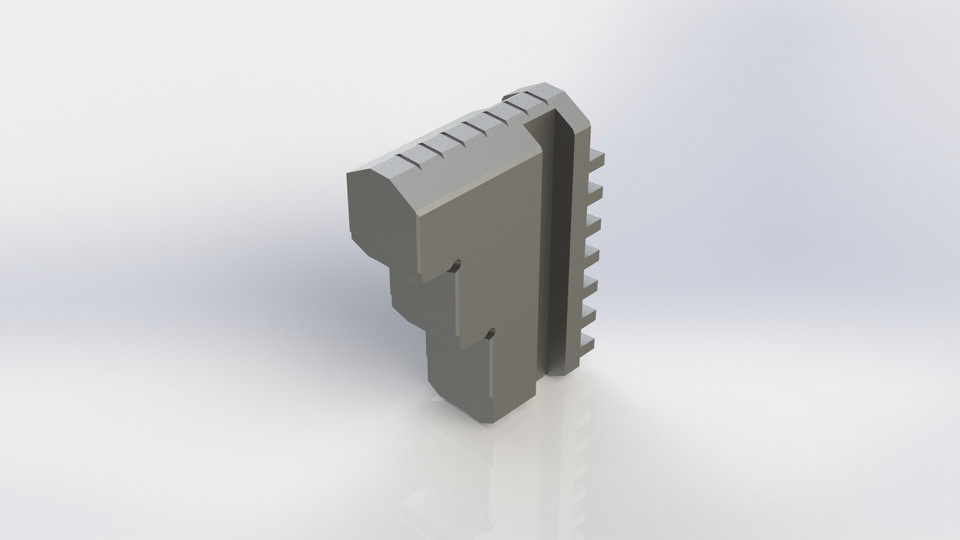 lathe chuck jaw 3D CAD Model Library GrabCAD