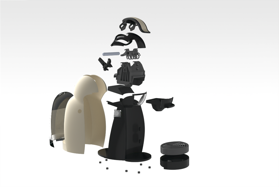 DeLonghi Dolce Gusto Coffee Pod Machine 3D CAD Model Library GrabCAD