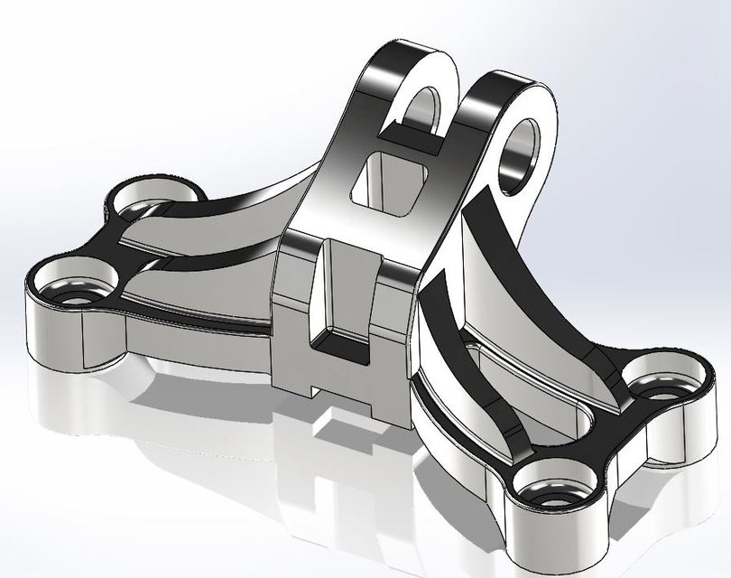 Titanium bracket Var_A 3D CAD Model Library GrabCAD