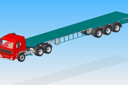 Heavy Truck With Trailer Assembly