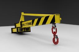 FORKLIFT TRUCK CRANE JIB/ATTACHMENT AND CHAINS
