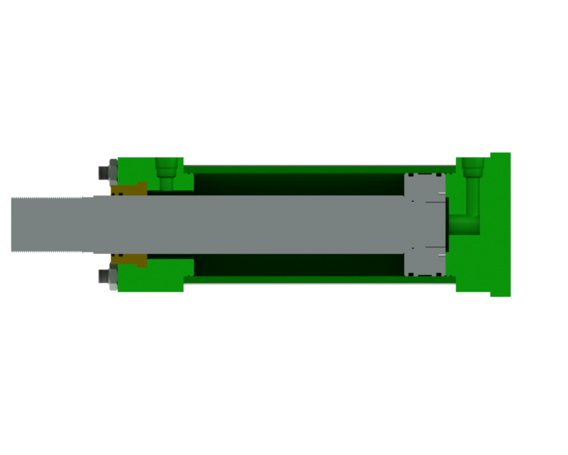 Hydraulic Cylinder 3D CAD Model Library GrabCAD