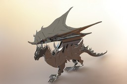 Dragon sheet metal puzzle, Dragon, 3d model, puzzle, fantasy dragon model
