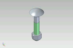 carriage bolt M5x30