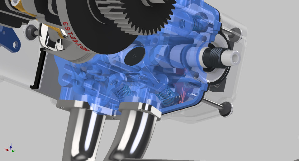 Honda GL 1100 Update engine assembly 3D CAD Model Library GrabCAD