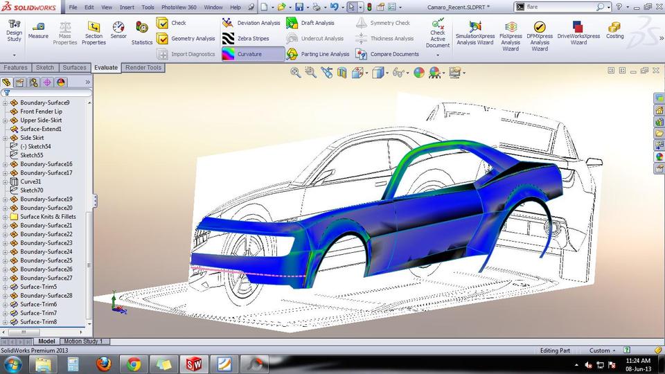 solidworks car body design views