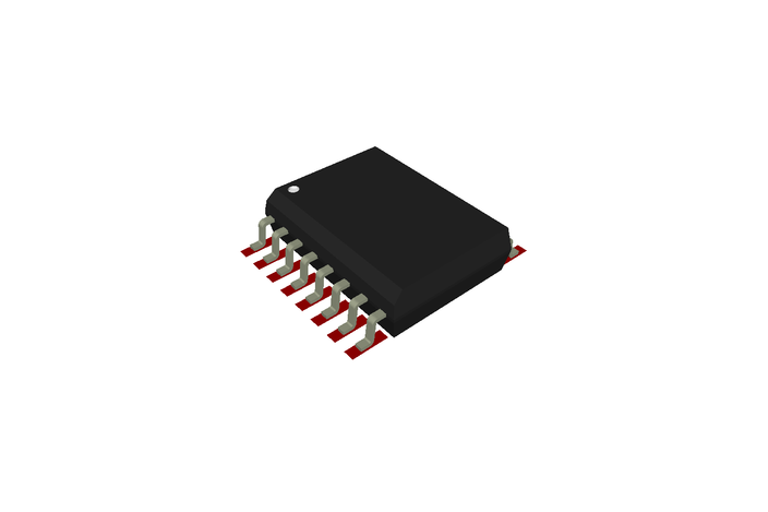 SOIC-16 Pin Wide (SO Small Outline) - STL, Other - 3D CAD model - GrabCAD