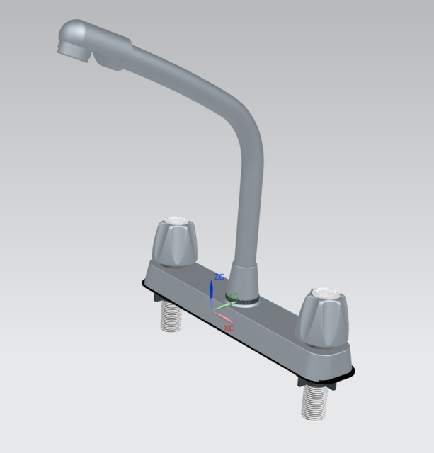 kitchen Faucet 10 3D CAD Model Library GrabCAD