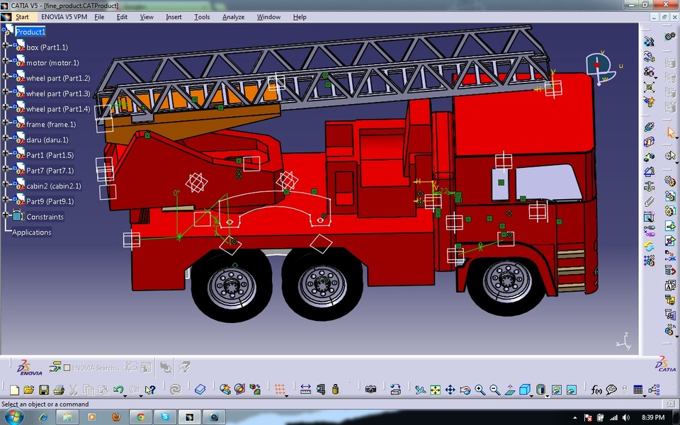 Fire Truck project 9 CATIA V5 by Balazs Barcza