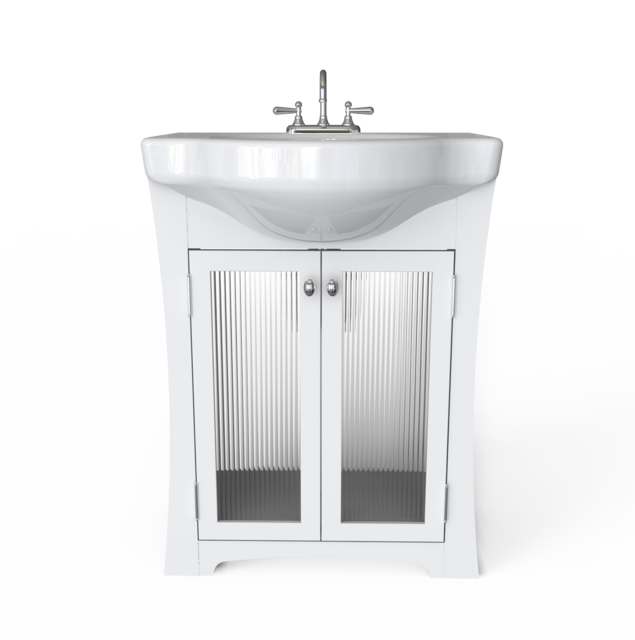 Contemporary Wood Bathroom Vanity 3D CAD Model Library GrabCAD