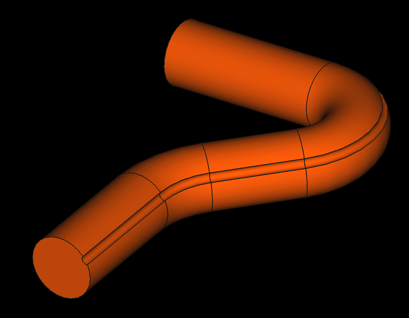 (200410) Curved Pipe With Groove 3D CAD Model Library GrabCAD