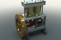 open column twin with poppet valves
