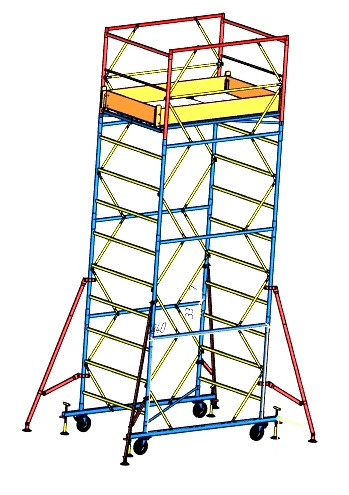 Подмости атлант. Разборные леса. Подмость передвижная. Подмости строительные складные. 1м 2.