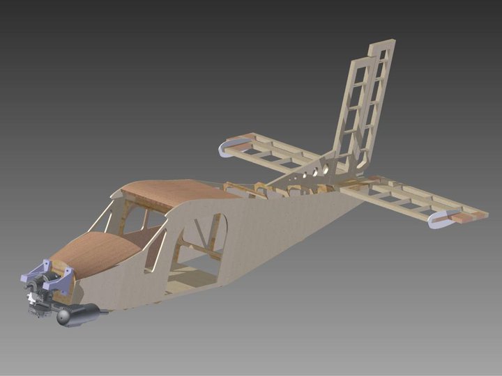 Rc Pilatus Pc 6 Porter Scale 0 60 3d Cad Model Library Grabcad