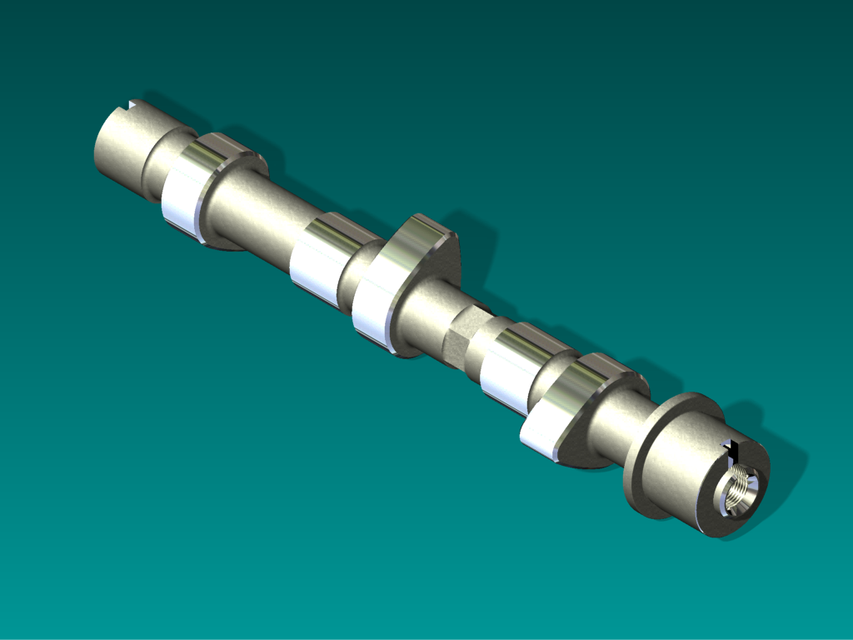Inlet Cam Shaft 3D CAD Model Library GrabCAD