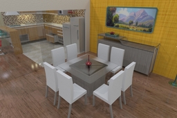 Dining room with Kitchen 