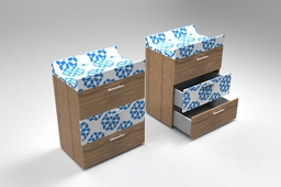 Stand box for dressing babies 
