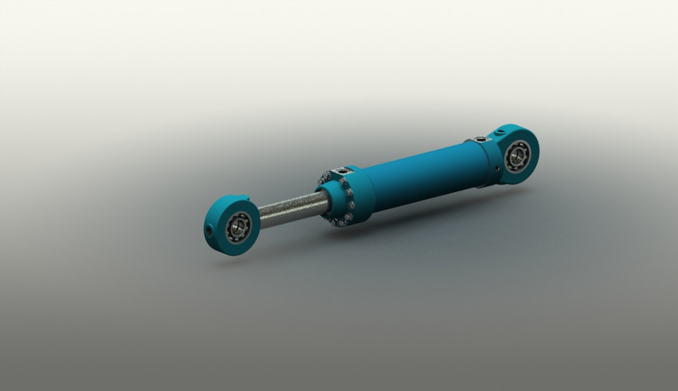 Hydraulic Cylinder 3D CAD Model Library GrabCAD