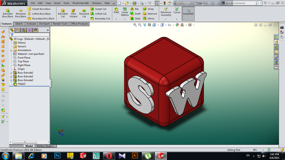 SolidWorks Logo 3D