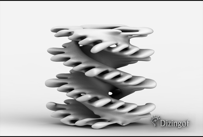 Organic square Vase - Math Art by @Dizingof