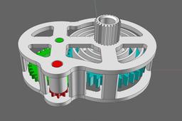 Danny's 3d printed wind up clockwork motor