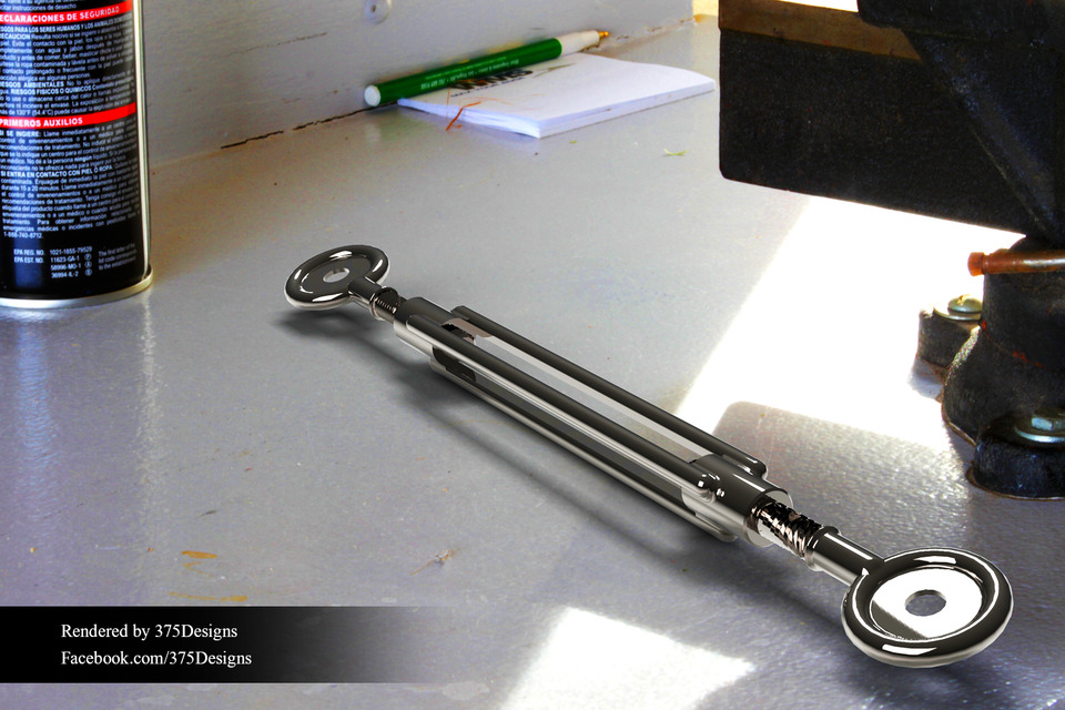 Turnbuckle 3D CAD Model Library GrabCAD