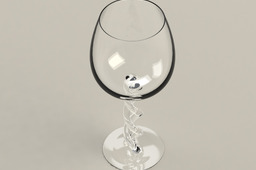 Wine Glass with Double Helix Stem