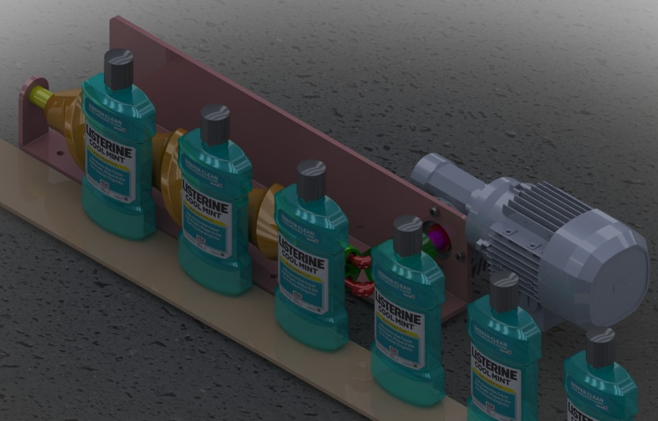 Gearless power transmission + Feeding screw system 3D CAD Model