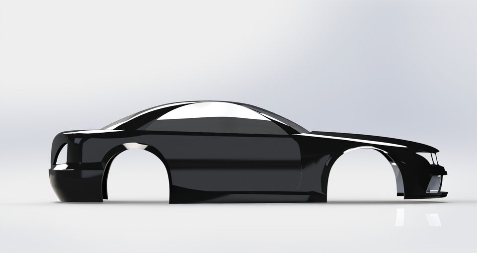 Sports car body [work in progress] 3D CAD Model Library GrabCAD