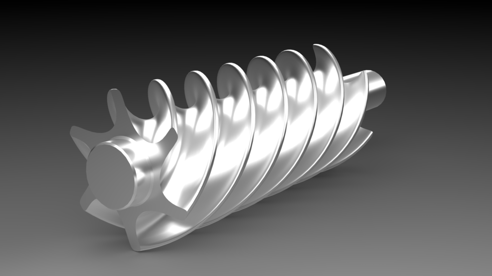 Screw Compressor Rendering Free CAD Designs, Files & 3D Models | The GrabCAD Community Library