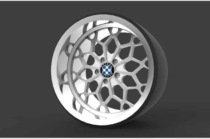 BBS style wheels 21in (blonix snowflakes) iss forged - SOLIDWORKS - 3D ...
