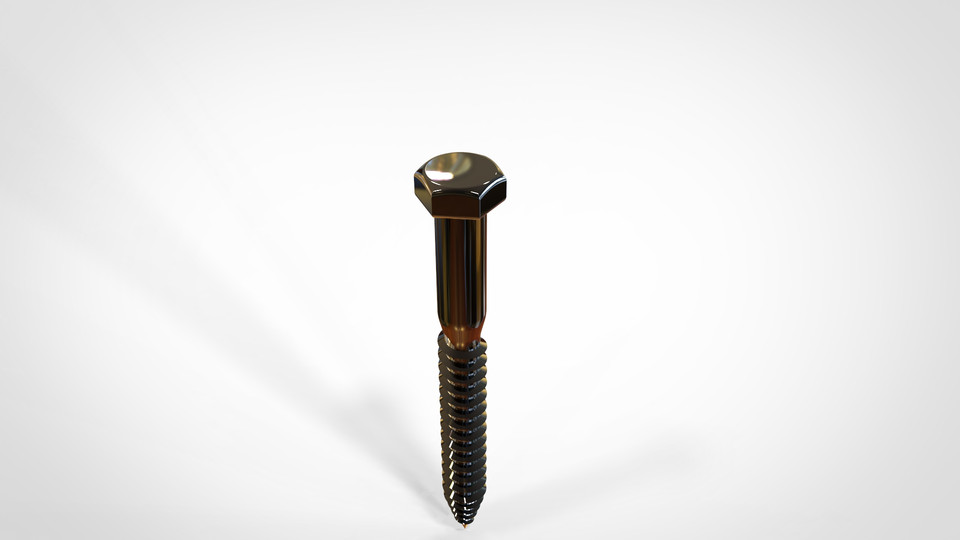 Lag Bolt 3D CAD Model Library GrabCAD