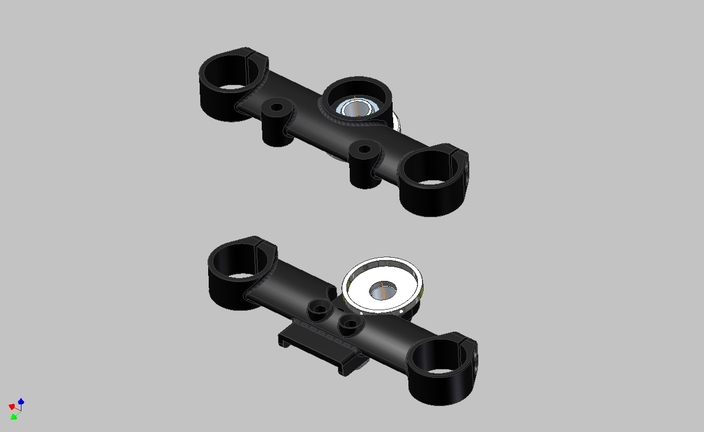 Light adjustable fork crown