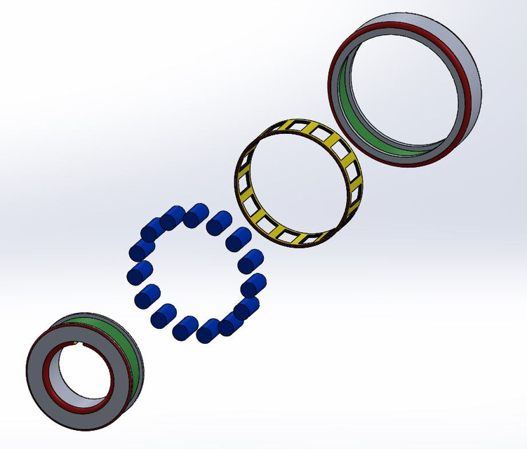 Roller bearing 3D CAD Model Library GrabCAD