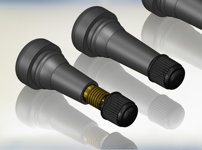 Tubeless Tire Valve 3D CAD Model Library GrabCAD