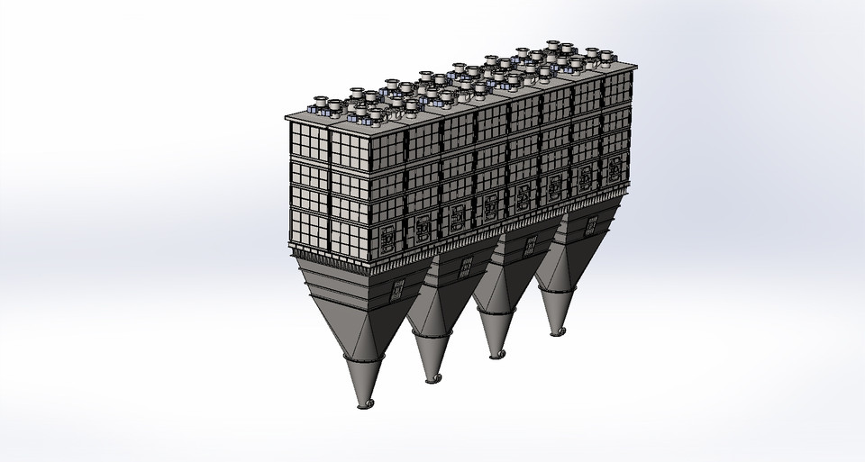 Bag filter type ФР3500 remastered 3D CAD Model Library GrabCAD