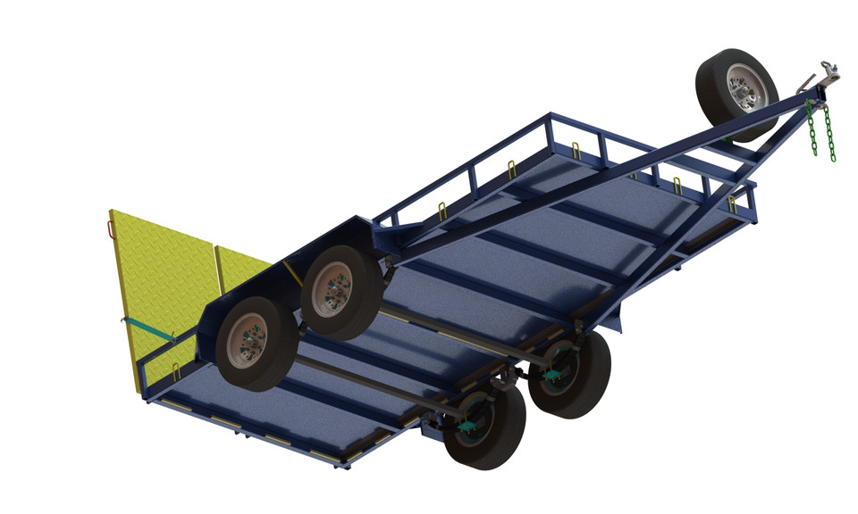 2440 x 1600 Single Axle Bike Trailer 3D CAD Model Library GrabCAD